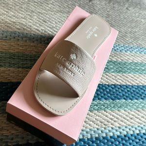 Kate Spade Peyton pebble leather warm beige sandal